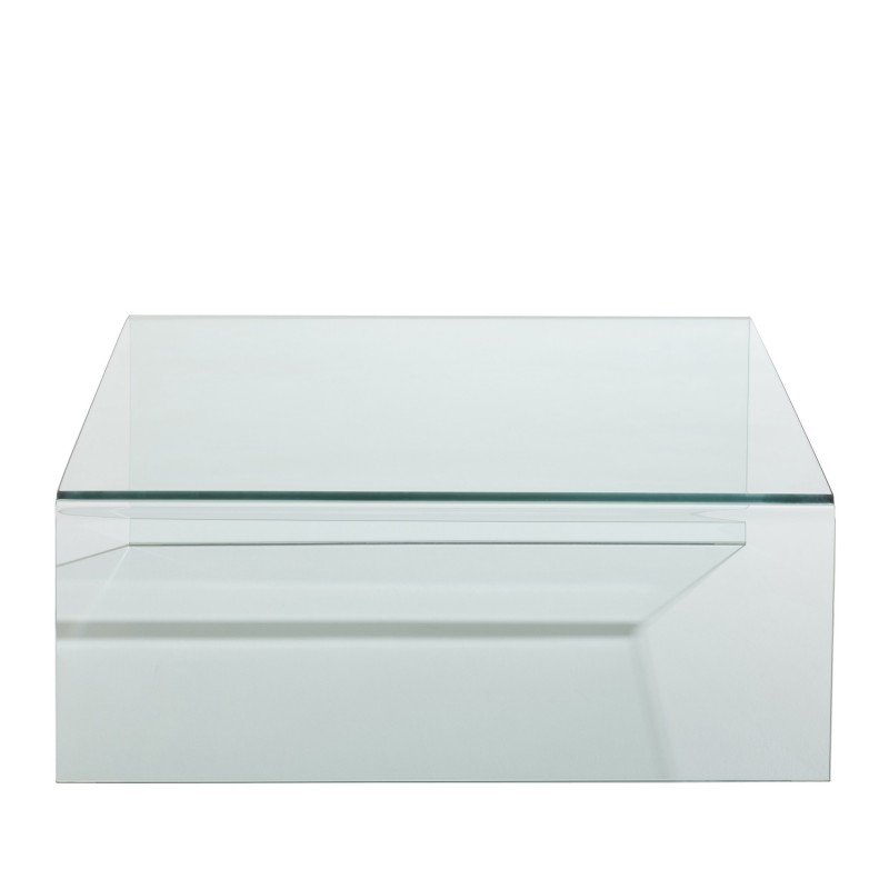 CAFE TABLE SQ CLEAR GLASS 100